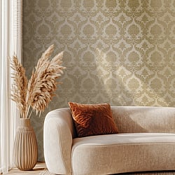 Galerie Wallcoverings Product Code: 25722 - Classic Italian Wallpaper Collection Galerie Wallcoverings Product Code 25722 - Classic Italian Wallpaper Collection - Beige Colours - A traditional damask on a woven effect background, giving a classical, formal edge to any interior scheme Design