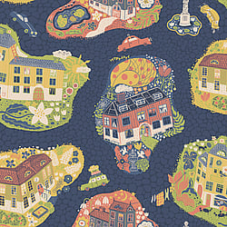 Galerie Wallcoverings Product Code 29010 - Resan Wallpaper Collection - Dark blue Colours - Staden Design