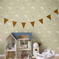 Galerie Wallcoverings Product Code 29012 - Resan Wallpaper Collection - Green Colours - Bilarna Design