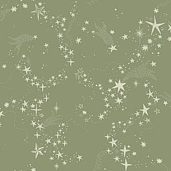 Galerie Wallcoverings Product Code 29022 - Resan Wallpaper Collection - Green Colours - Stjärnhimlen Design