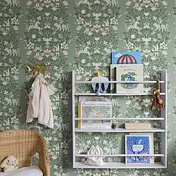 Galerie Wallcoverings Product Code 29027 - Resan Wallpaper Collection - Green grey Colours - Cirkus Design