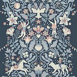 Galerie Wallcoverings Product Code 29028 - Resan Wallpaper Collection - Blue Colours - Cirkus Design