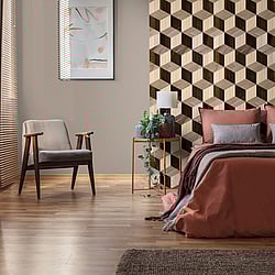 Galerie Wallcoverings Product Code WH45202M - Welcome Home Murals Wallpaper Collection - Beige, Brown, Cream Colours - Geometric Design