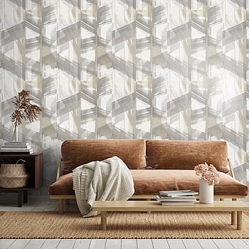 Galerie Wallcoverings Product Code 26796 - Crafted Wallpaper Collection - Beige White Taupe Grey Silver Colours -  