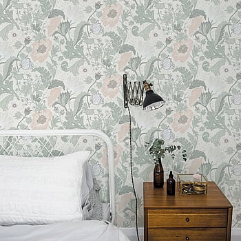 Galerie Wallcoverings Product Code 33000 - Apelviken Wallpaper Collection - White Lightgreen Colours -  