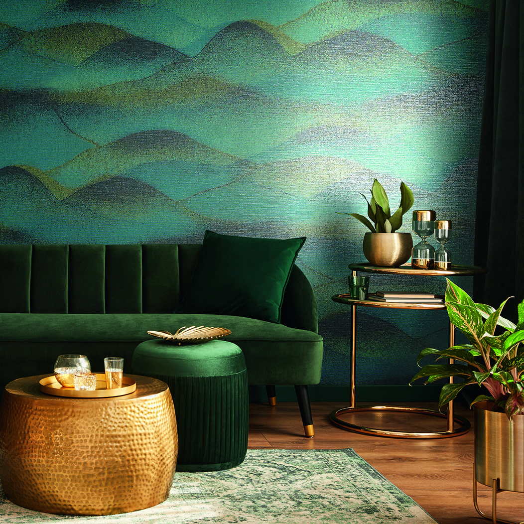 Galerie Wallcoverings Product Code 34018 - Hotel Wallpaper Collection - Blue, Black Colours -  