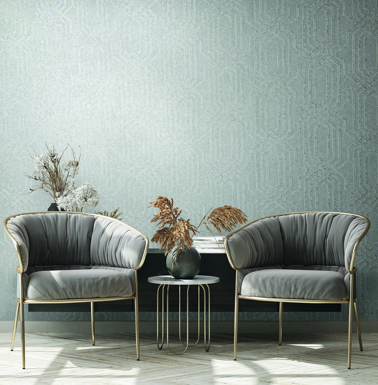 Galerie Wallcoverings Product Code 34042 - Hotel Wallpaper Collection - Grey Colours -  
