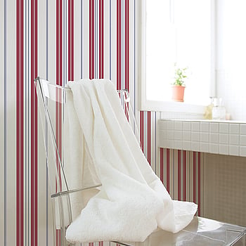 Galerie Wallcoverings Product Code G23066 - Deauville 2 Wallpaper Collection - Red Navy Blue White Colours -  