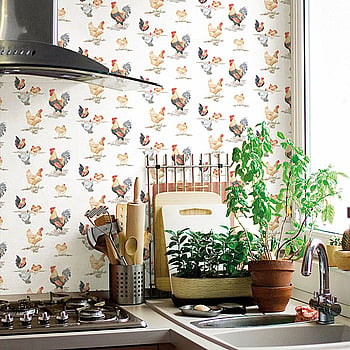 Galerie Wallcoverings Product Code G45415 - Just Kitchens Wallpaper Collection - Black Red Beige Colours -  