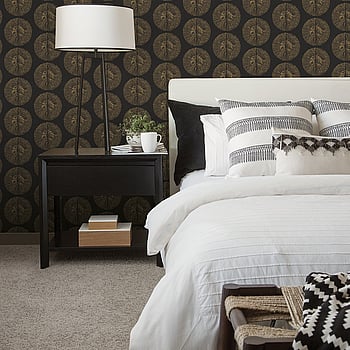Galerie Wallcoverings Product Code G78331 - Bazaar Wallpaper Collection - Black Metallic Gold Colours -  