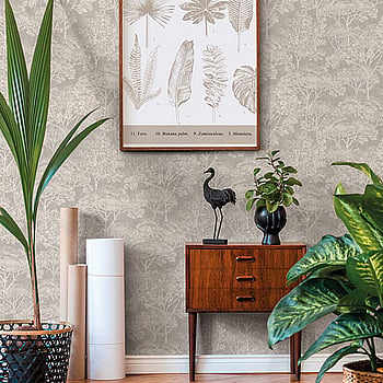 Galerie Wallcoverings Product Code HV41029 - Havana Wallpaper Collection - Cream Grey Metallic Colours -  